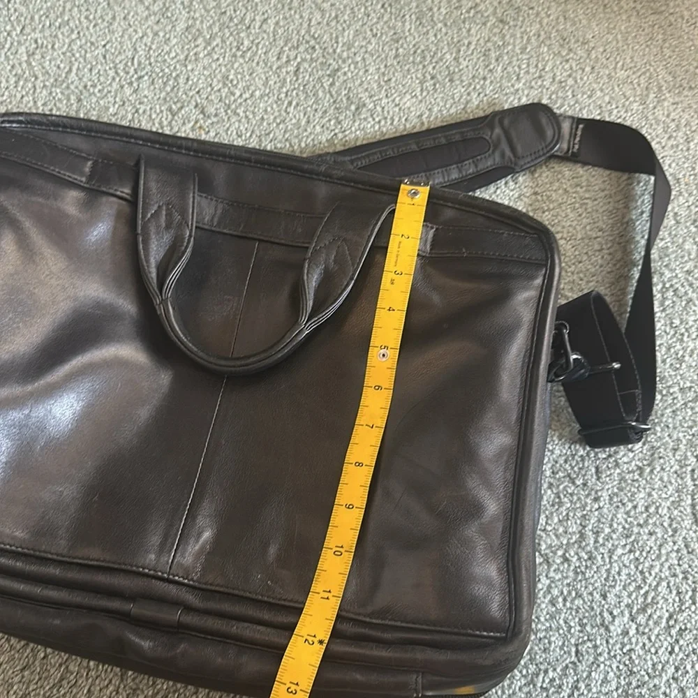 TUMI Genuine Leather Business Briefcase Laptop Bag Alpha T-Pass